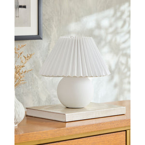   Pleated Linen Ceramic Table Lamp | Oroa.com