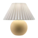 Modern European furniture - Pleated Linen Ceramic Table Lamp - www.oroa.com