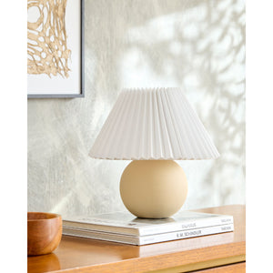   Pleated Linen Ceramic Table Lamp | Oroa.com