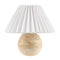Modern European furniture - Pleated Linen Travertine Table Lamp - www.oroa.com