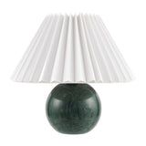 Modern European furniture - Pleated Linen Travertine Table Lamp - www.oroa.com