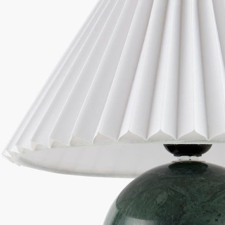 Modern European furniture - Pleated Linen Travertine Table Lamp - www.oroa.com