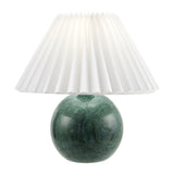 Modern European furniture - Pleated Linen Travertine Table Lamp - www.oroa.com