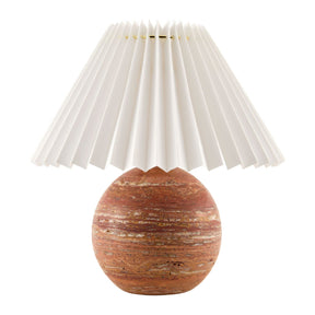 Modern European furniture - Red Travertine Base Table Lamp - www.oroa.com