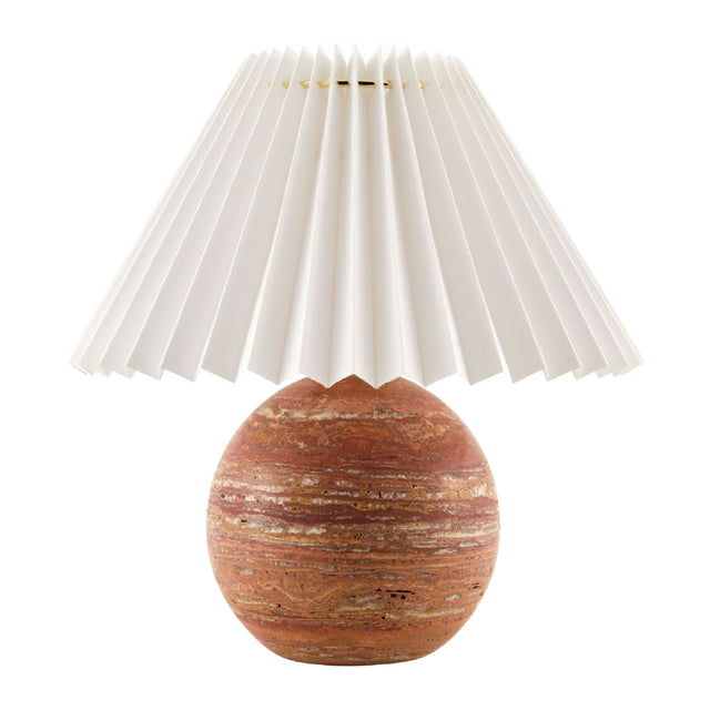 Red Travertine Base Table Lamp | Kuda Home Bajo | Oroa.com