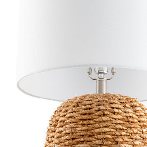   Rattan White Cotton Table Lamp | Oroa.com