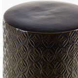 Modern European furniture - Carved Pattern Ceramic Garden Stool - www.oroa.com
