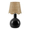 Modern European furniture - Wavy-Edge Rattan Ceramic Table Lamp - www.oroa.com