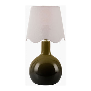   Wavy-Edge Rattan Ceramic Table Lamp | Oroa.com