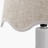 Modern European furniture - Wavy-Edge Rattan Ceramic Table Lamp - www.oroa.com