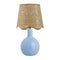 Modern European furniture - Wavy-Edge Rattan Ceramic Table Lamp - www.oroa.com