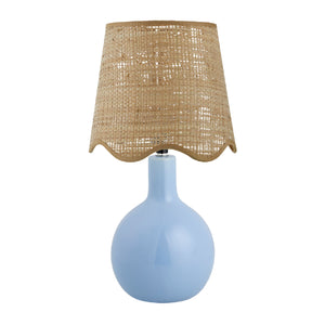   Wavy-Edge Rattan Ceramic Table Lamp | Oroa.com