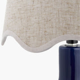 Modern European furniture - Wavy-Edge Rattan Ceramic Table Lamp - www.oroa.com