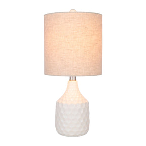 Modern European furniture - Ivory Linen Ceramic Table Lamp - www.oroa.com