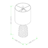 Modern European furniture - Ivory Linen Ceramic Table Lamp - www.oroa.com