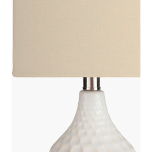   Ivory Linen Ceramic Table Lamp | Oroa.com