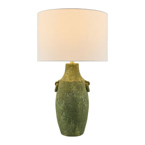 Modern European furniture - Rustic Green Ceramic Table Lamp - www.oroa.com