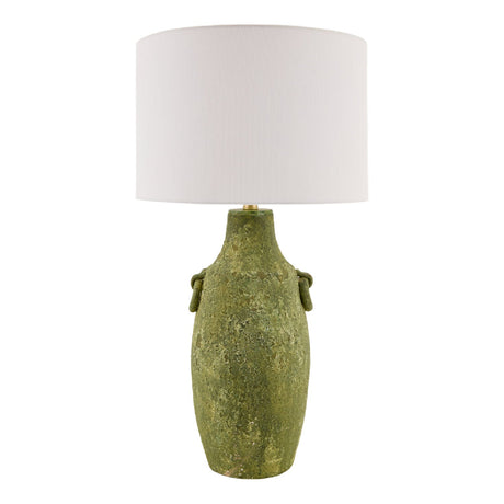 Modern European furniture - Rustic Green Ceramic Table Lamp - www.oroa.com