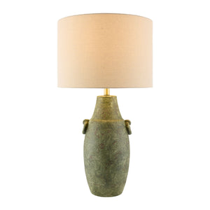  Handpainted Green Ceramic Table Lamp | Oroa.com