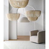 Modern European furniture - Cream Beaded Dome Pendant Light - www.oroa.com