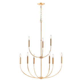 Modern European furniture - Gold 9-Light Chandelier - www.oroa.com