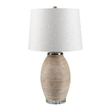 Modern European furniture -  Cement Base Linen Table Lamp - www.oroa.com
