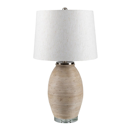 Modern European furniture -  Cement Base Linen Table Lamp - www.oroa.com