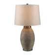 Modern European furniture -  Cement Base Linen Table Lamp - www.oroa.com