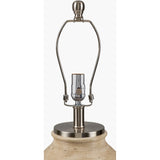 Modern European furniture -  Rounded Cement Linen Table Lamp - www.oroa.com