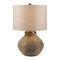 Modern European furniture -  Rounded Cement Linen Table Lamp - www.oroa.com