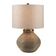 Modern European furniture -  Rounded Cement Linen Table Lamp - www.oroa.com