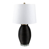 Modern European furniture -  Cement Base Linen Table Lamp - www.oroa.com