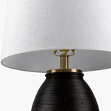 Modern European furniture -  Cement Base Linen Table Lamp - www.oroa.com
