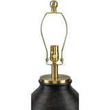 Modern European furniture -  Rounded Cement Linen Table Lamp - www.oroa.com