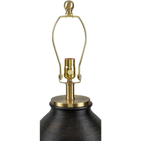 Modern European furniture -  Rounded Cement Linen Table Lamp - www.oroa.com