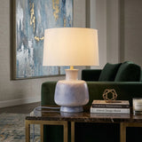 Modern European furniture - Painted Base Linen Table Lamp - www.oroa.com