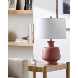   Painted Base Linen Table Lamp | Oroa.com