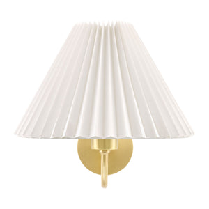   Pleated White Linen Wall Lamp | Oroa.com