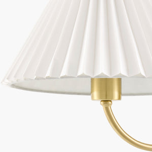   Pleated White Linen Wall Lamp | Oroa.com