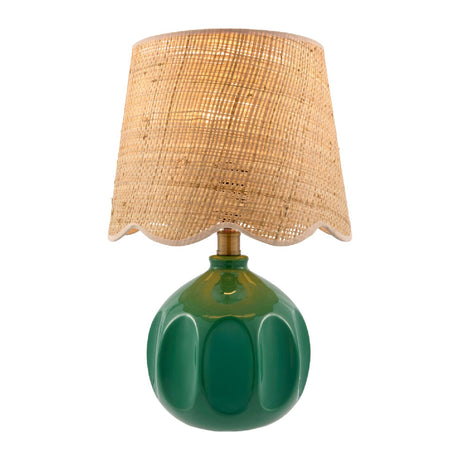 Modern European furniture - Wavy Rattan Accent Table Lamp - www.oroa.com