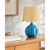 Modern European furniture - Wavy Rattan Accent Table Lamp - www.oroa.com
