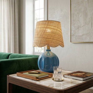   Wavy Rattan Accent Table Lamp | Oroa.com
