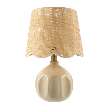 Modern European furniture - Wavy Rattan Accent Table Lamp - www.oroa.com