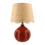 Modern European furniture - Wavy Rattan Accent Table Lamp - www.oroa.com