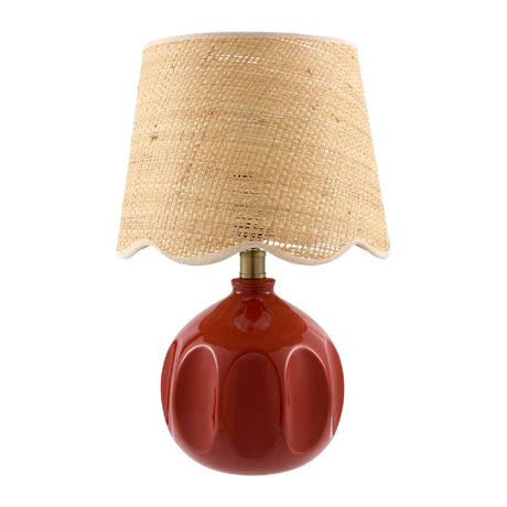 Modern European furniture - Wavy Rattan Accent Table Lamp - www.oroa.com