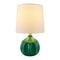 Modern European furniture - Linen Carved Ceramic Table Lamp - www.oroa.com