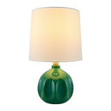 Modern European furniture - Linen Carved Ceramic Table Lamp - www.oroa.com