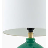 Modern European furniture - Linen Carved Ceramic Table Lamp - www.oroa.com