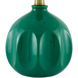 Modern European furniture - Linen Carved Ceramic Table Lamp - www.oroa.com