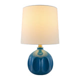 Modern European furniture - Linen Carved Ceramic Table Lamp - www.oroa.com